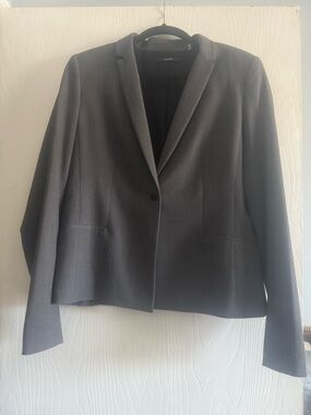 Vintage Women's Tahari Gray Blazer Jacket - Classic Single-Button